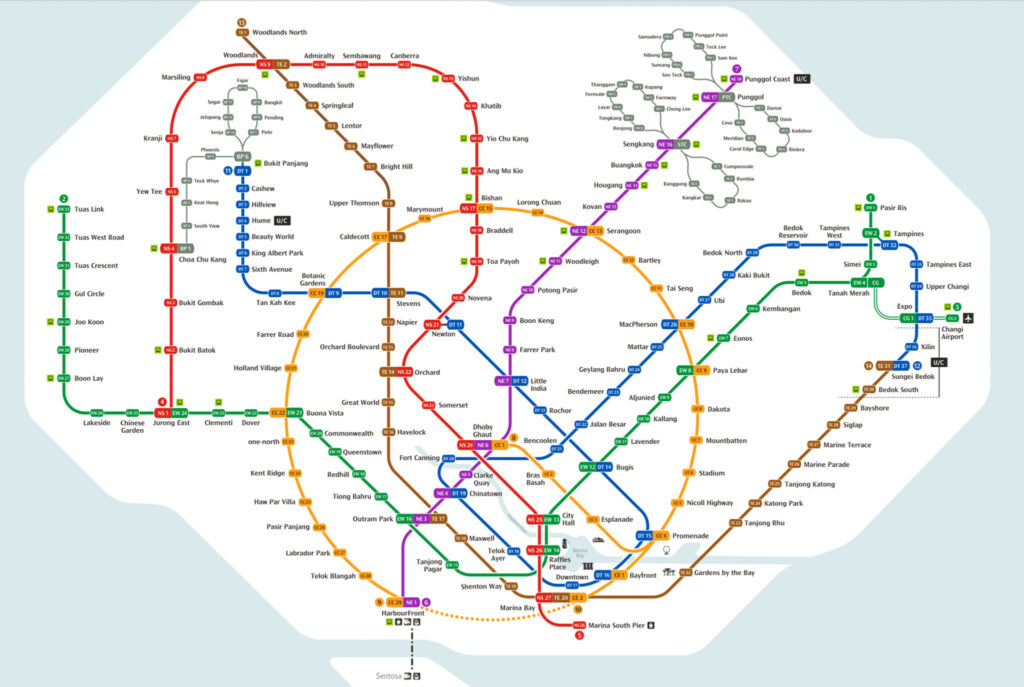 Singapore MRT Map 2024